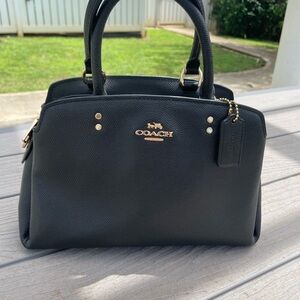 Coach Black Small Lillie Bag with Gold Accents
